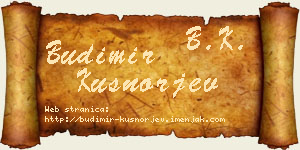 Budimir Kušnorjev vizit kartica
